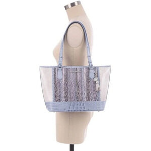 BRAHMIN Mini Asher Purse Periwinkle Monroe Leather Crossbody